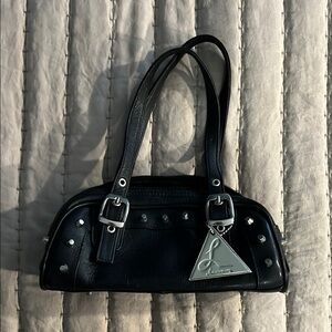Black Leather Mini Handbag